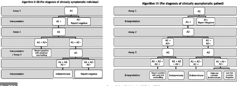 Diagnostic algorithm showing sequential testing strategy