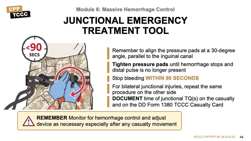 Junctional Emergency Treatment Tool Application