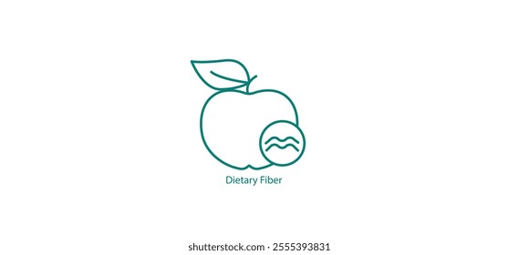 Icon of an apple representing soluble fiber