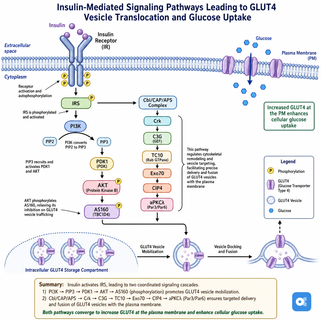 Insulin-mediated GLUT4 translocation pathway