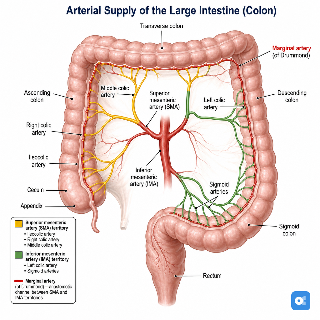 Colorectal Arterial Supply