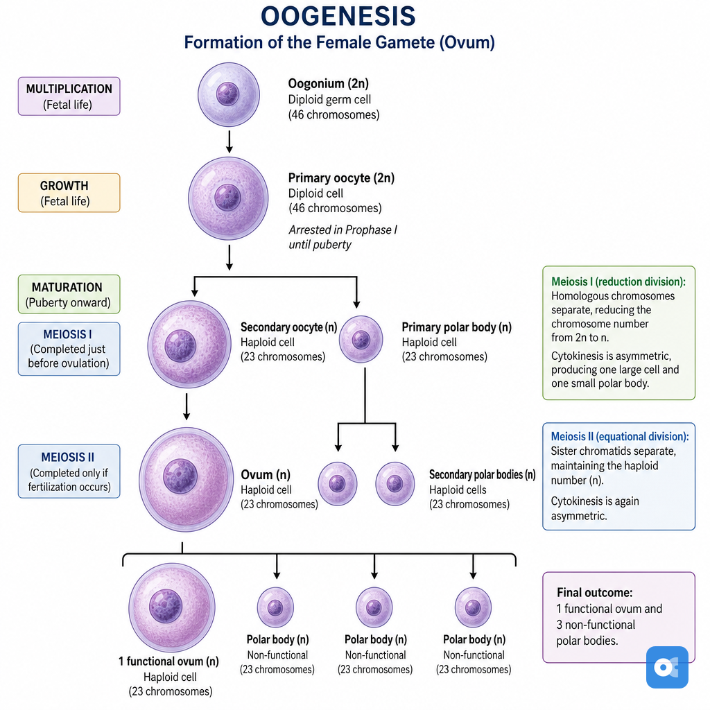 Oogenesis Process Diagram