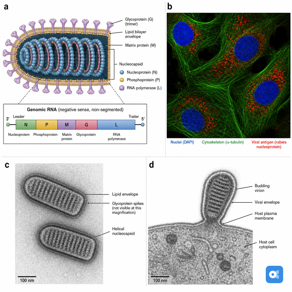 Rabies virus structure and replication