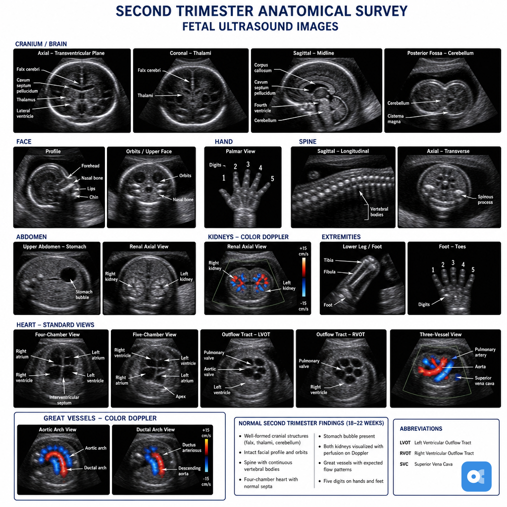 Fetal anomaly scan ultrasound