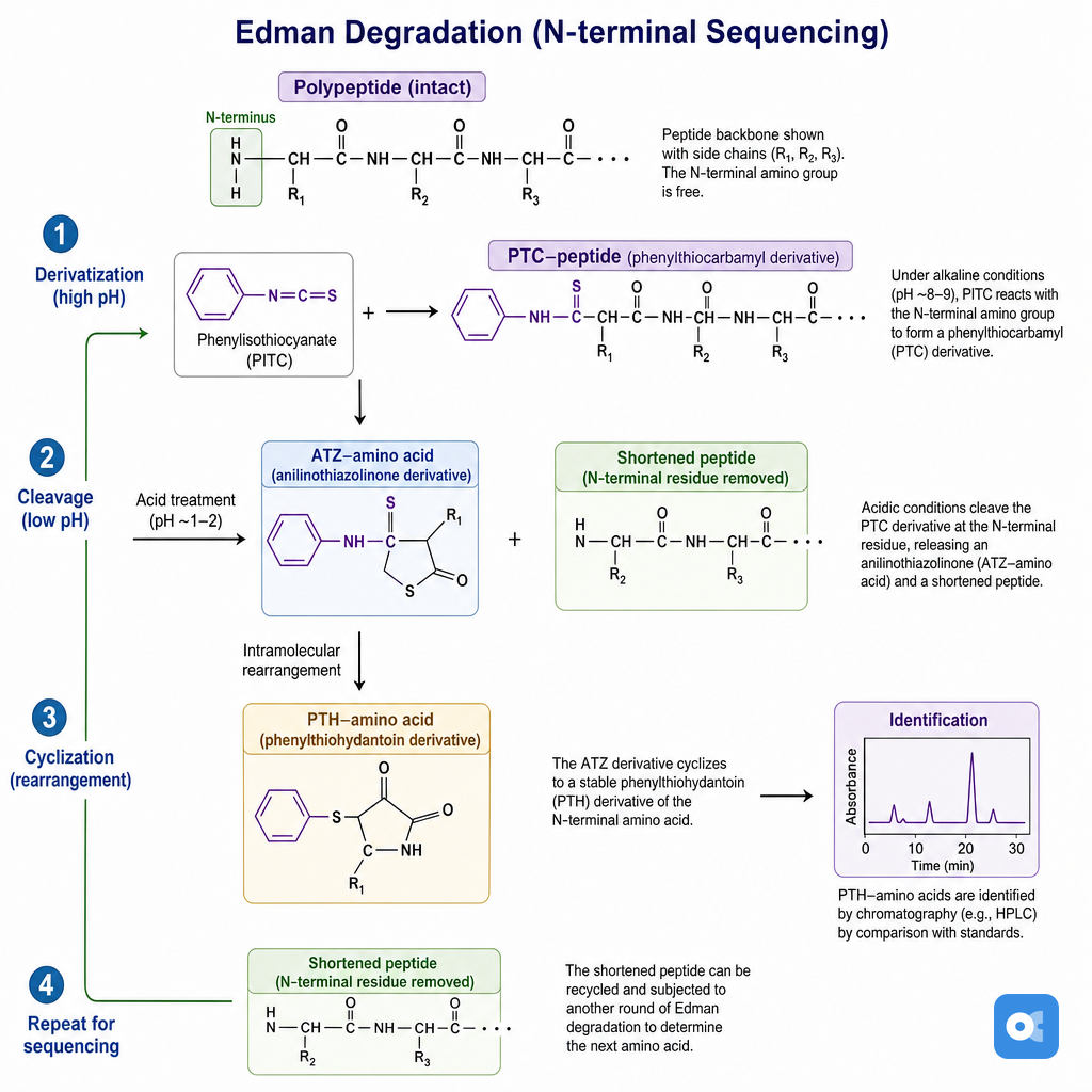 Edman degradation process diagram